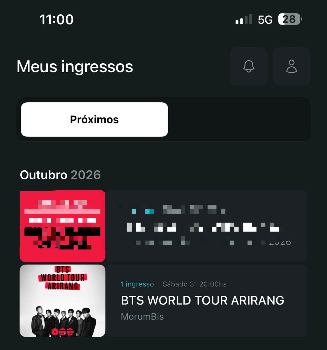 eu vou ver o bts em outubro🥹💜