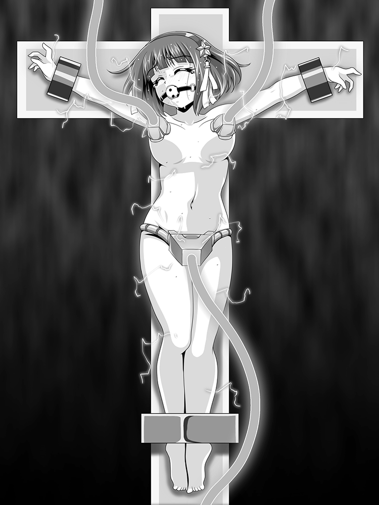 #自分の好きなポーズを載せる
やっぱ正面からの十字架磔が…好きですなァ…
なるべく正面以外も練習はしてるけど、エロ処刑は四肢拘束がMY鉄則なのでこれからも要精進、素敵な拘束姿のヒロインピンチを描けるように練習していきます>< 