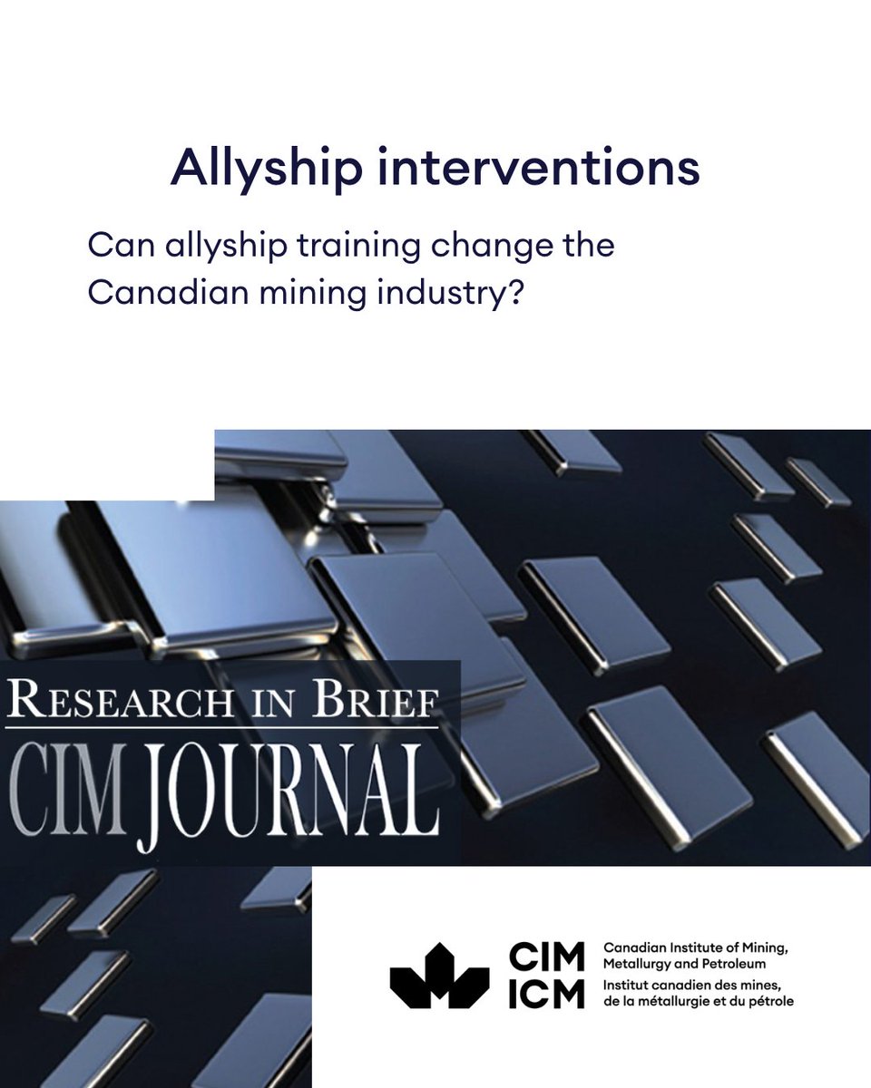 CIM_ICM's tweet image. Can allyship training drive change in mining?

New research shows it improves awareness and workplace dialogue—but gaps remain when it comes to reporting and trust.

Read more: cim.org/news/2026/ally…

#FutureofMining #CIMjournal #DEI #ResearchinBrief #CIMcommunity