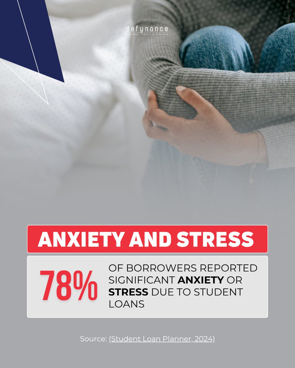 defynance's tweet photo. Student debt isn’t just financial. It’s psychological.

Sleepless nights. Constant pressure. Feeling “hijacked” by a balance that won’t stop growing.

78% of borrowers say debt has harmed their mental health. What happens when an entire generation’s “investment” becomes trauma? https://t.co/ld61R5ygpC