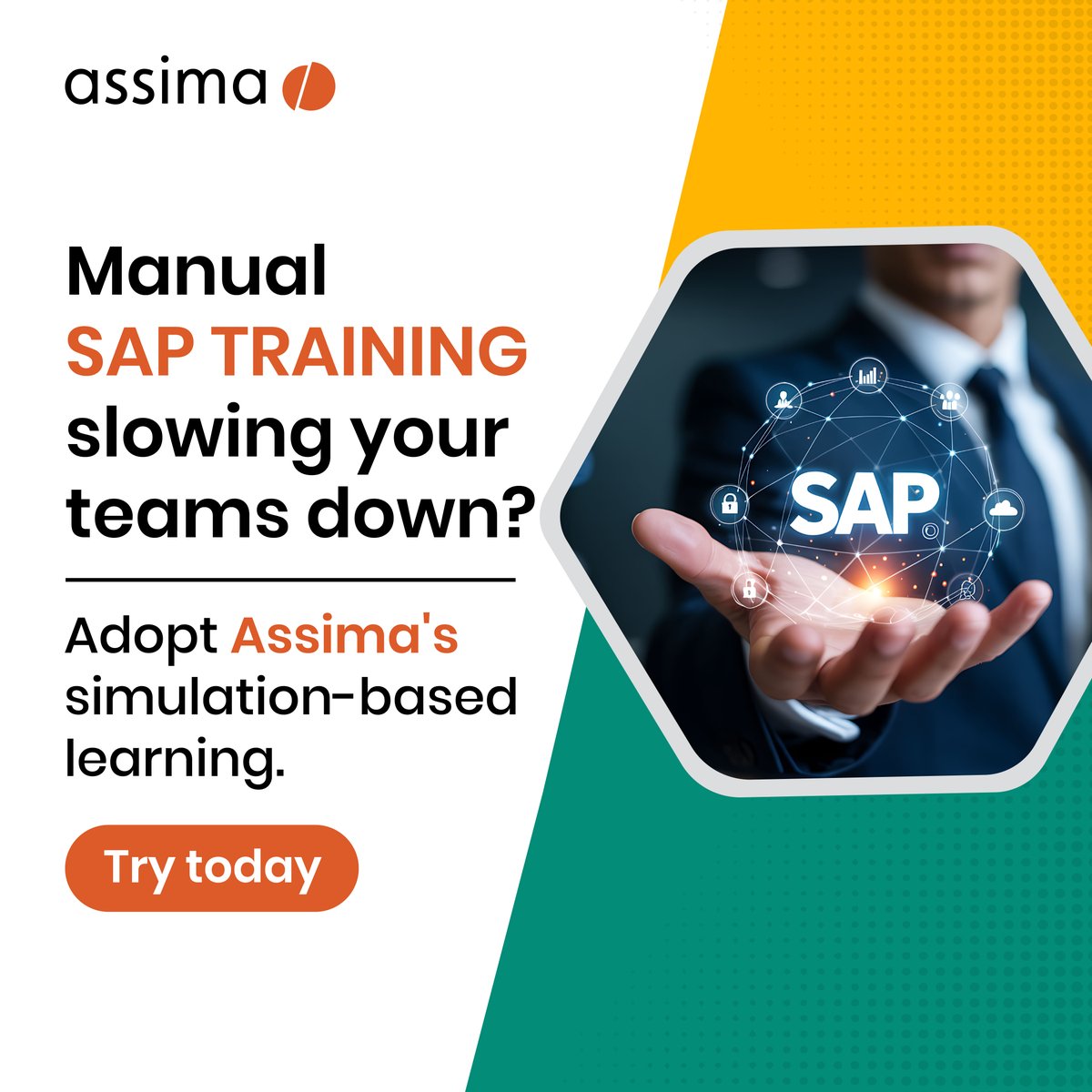 Assima's tweet photo. Manuals and static guides don’t prepare users for real-world SAP tasks.Simulation-based training delivers faster learning and better outcomes. Learn how to modernize your approach: https://t.co/5U8R4CjrGV

#SAPTraining #SimulationLearning #Enterprise #UserExperience #Assima https://t.co/g5c8zvRvDt