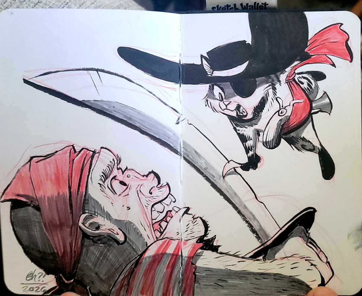 erin_humiston's tweet image. Causing more trouble.

#cat #pirate #redpencil #inkbrush #greytonemarker