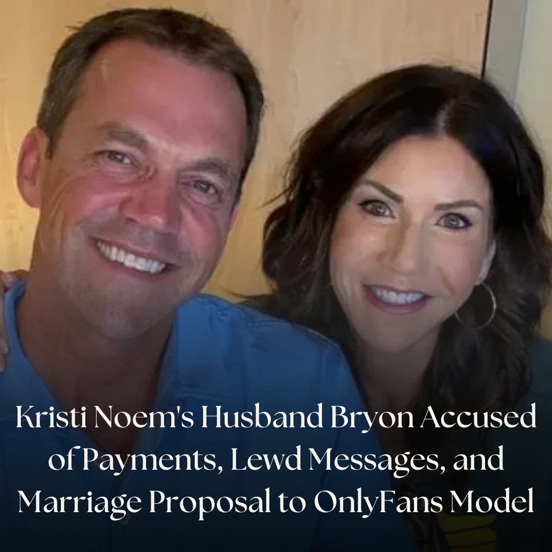 IBTimesUK's tweet image. Kristi Noem's Husband Bryon Accused of Payments, Lewd Messages, and Marriage Proposal to OnlyFans Model

Allegations of secret payments, explicit messages, and a hidden online relationship emerge as a scandal engulfs Kristi Noem's husband

#KristiNoem #BryonNoem #DHS #Trump