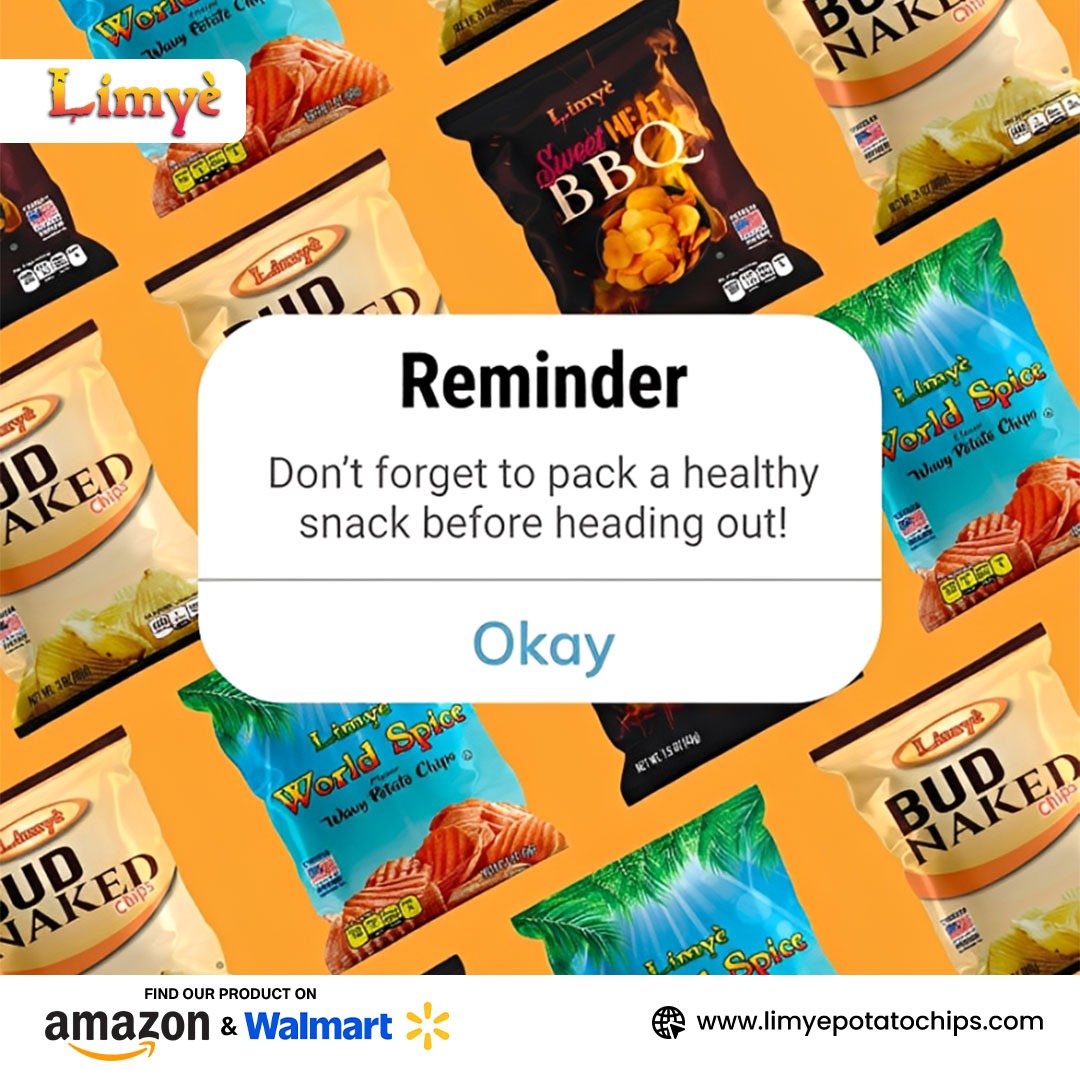 ChipsLimye's tweet image. A little reminder before you head out, never skip your snack stash.

Perfect for work, travel, or those in-between cravings.

Shop today! limyepotatochips.com/products/limye…

#LimyePotatoChips #HealthySnacking #VeganSnacks #GlutenFreeSnacks #PotatoChips #SnackLovers #Usa