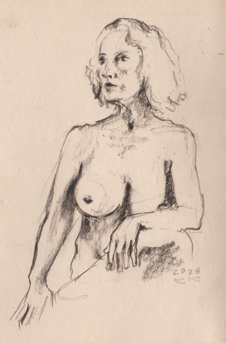 kurisanich's tweet photo. This studio lighting was very difficult for drawing.  

Model: @DanielaDuvall62
10 min. Charcoal pencil, paper       
#art #drawing #sketch https://t.co/chqc10Frfd