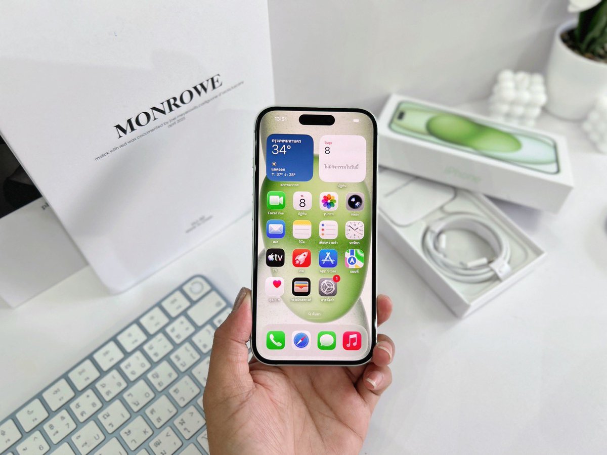 twxtwentyeight2's tweet photo. : iPhone 15 128GB สีเขียว เครื่องนอก
ราคา : 15,900 รวมส่งฟรี.- ♡

✿ ใช้งาน +สแกนหน้าได้ปกติทุกระบบ
✿  แบต : 100% อุปกรณ์ : สายชาร์จ กล่อง

#ส่งต่อไอโฟน #ไอโฟนมือสองสภาพดี #ไอโฟนมือสอง  #ไอโฟน #ไอโฟนราคาถูก #ไอโฟนมือสองราคาถูก #ไอโฟนมือ2 #ไอโฟน15 https://t.co/6YIrMQ62QF