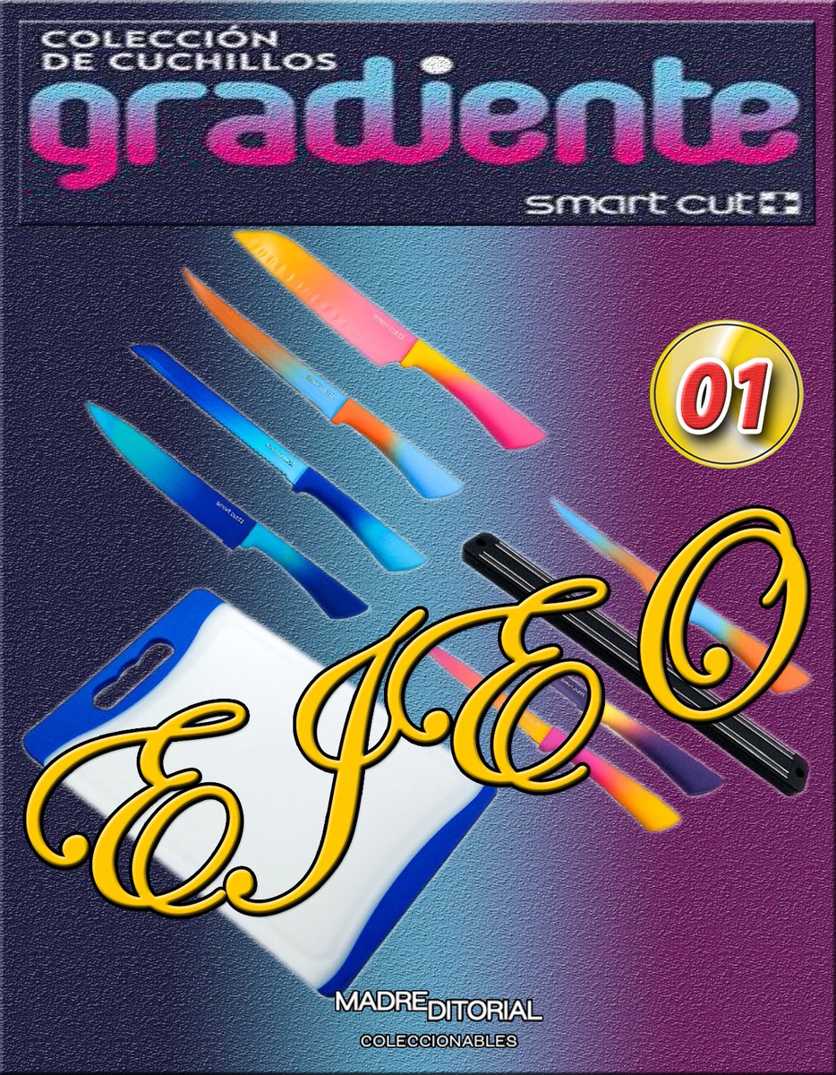 distribuidoejeo's tweet photo. Ya tenemos a la venta el nuevo fascículo especial de la colección de "Colección de Cuchillos Gradiente"
De $99.90 queda en $85
Fecha límite para recoger su producto, Lunes 13 de Abril de 2026
#DistribuidoraEjeo #madreeditorial #cuchillos #gradiente #cocina https://t.co/d0ykqz0kaD