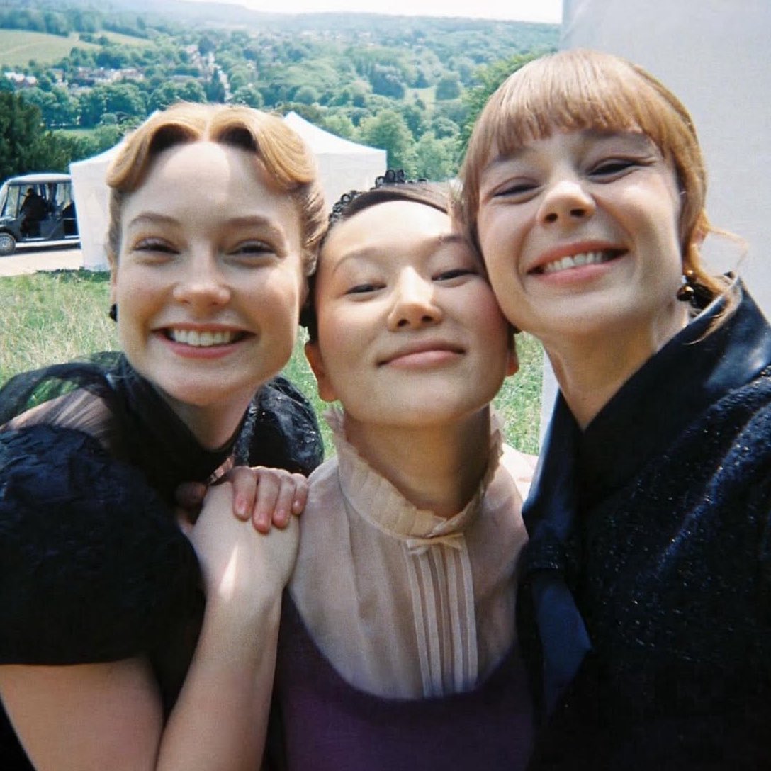 daphnescaa's tweet photo. the hannah, masali, claudia, yerin press next season is going to be pure chaos and laughter https://t.co/luyKKqyyTY