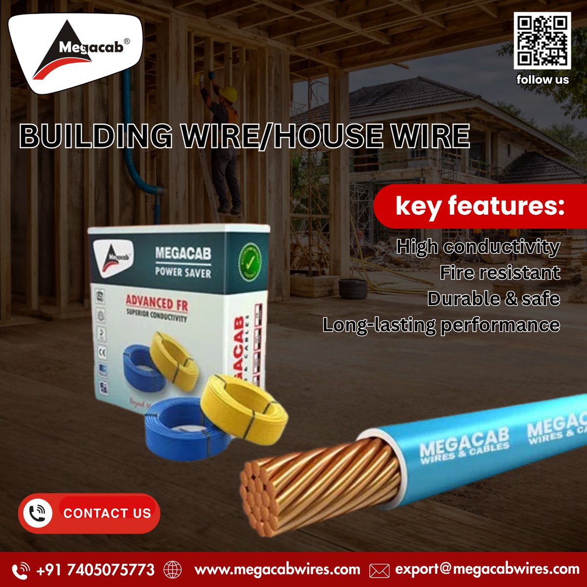 _megacabwires's tweet photo. Power your home with reliability you can trust ⚡Upgrade to premium building wires from Megacab Wires &amp; Cables—engineered for safety, efficiency, and long-term https://t.co/mC5ArBw0vB smarter.
#Megacab #BuildingWires #HouseWiring #ElectricalSafety #FireResistant #PowerEfficiency https://t.co/r9clSzmaWW