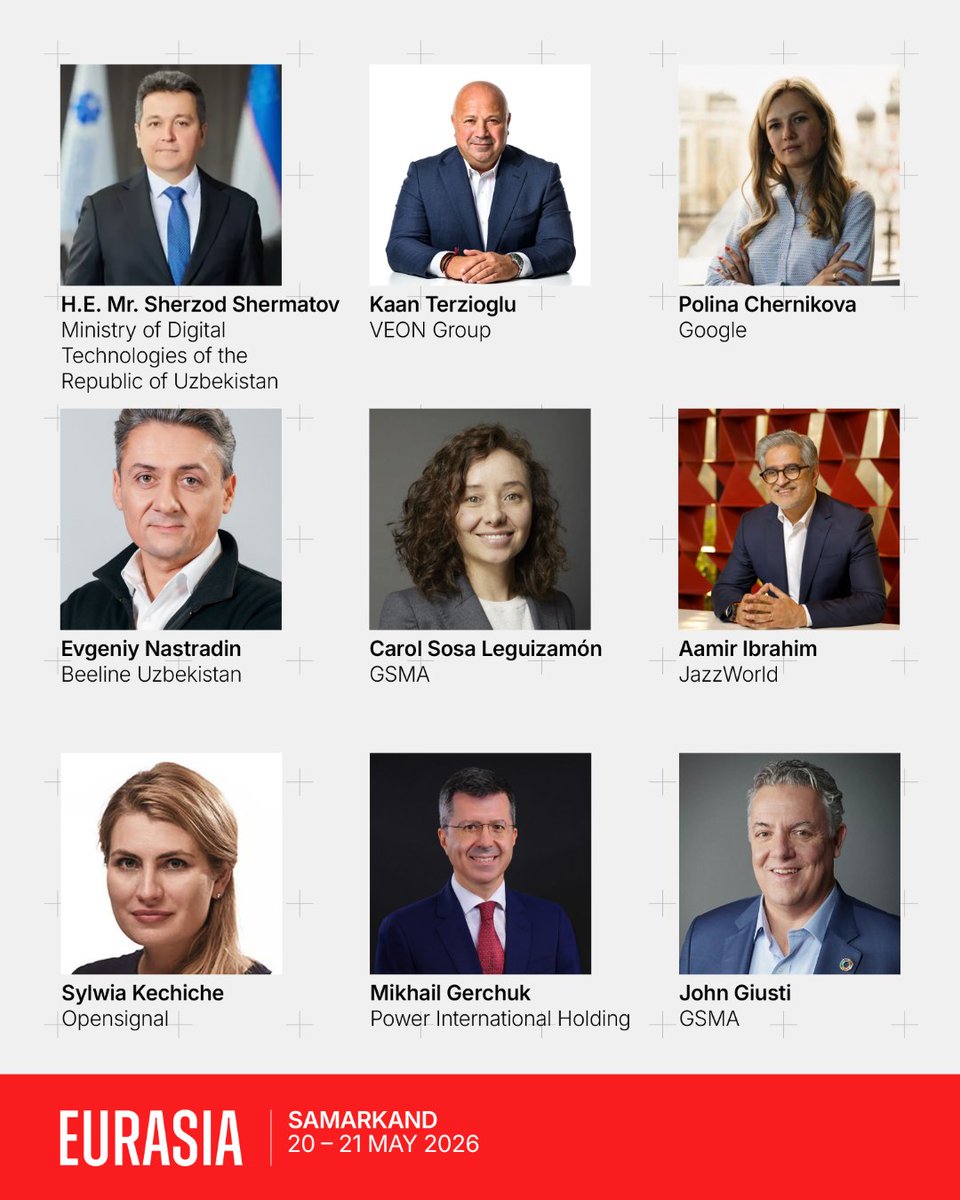 M360series's tweet photo. Meet some of the speakers joining us at #M360 Eurasia next month! 📢

We can't wait to welcome on stage leaders &amp; experts from @VEONGroup, @Google, @beeline_uz, @GSMA, @jazz_worldpk, @opensignal, @Powerholdingqa &amp; more! 

Explore the agenda 👉 https://t.co/OzuVZWCFyI https://t.co/tZ8qAmT6ky