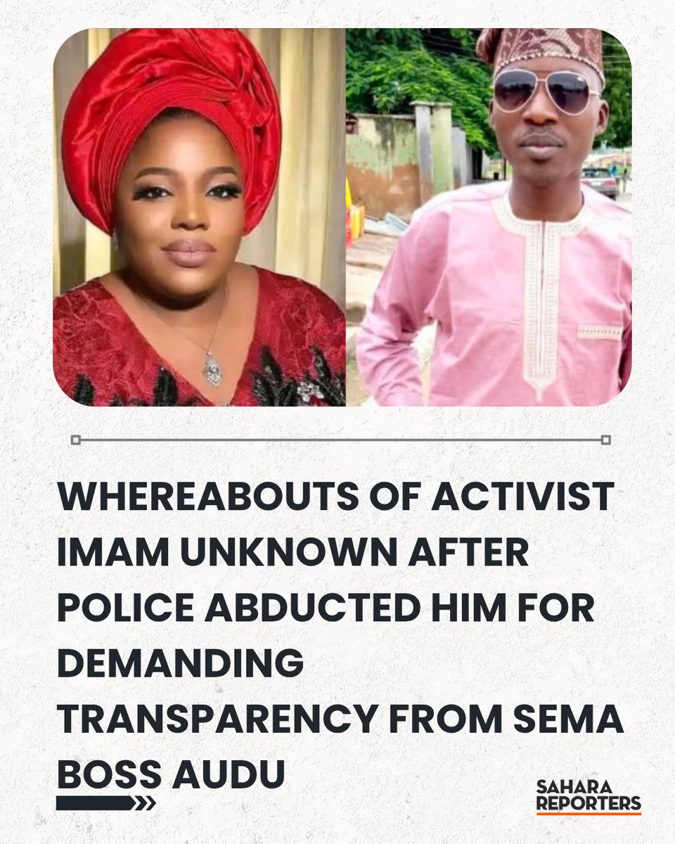 SaharaReporters's tweet photo. Whereabouts Of Activist Imam Unknown After Taraba Police Abducted Him For Demanding Transparency From SEMA Boss Audu | Sahara Reporters https://t.co/axtKbUxJ4g https://t.co/p7uvGaRMTG