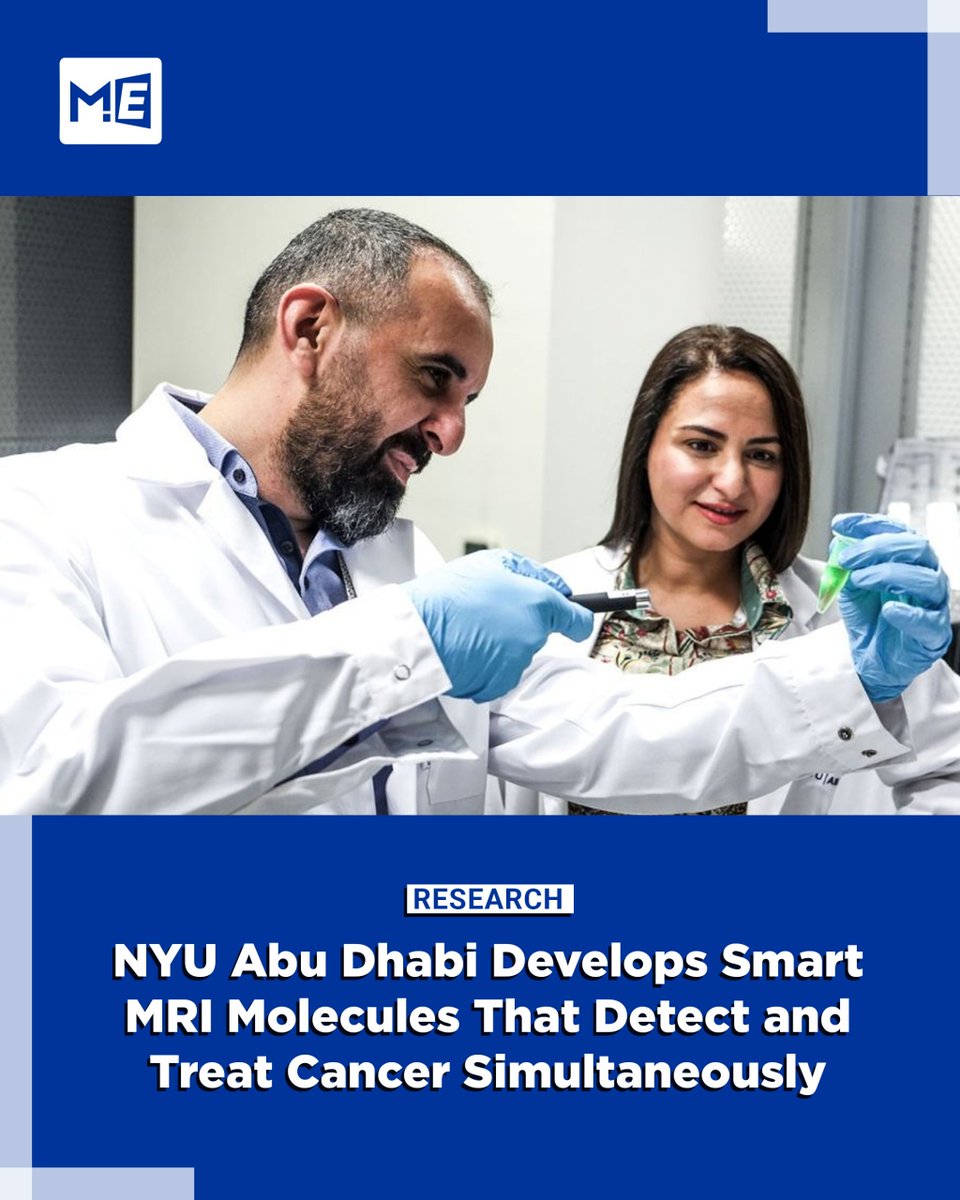 MedEdgeMEA's tweet image. 🌟@NYUAbuDhabi researchers have developed smart MRI molecules that can detect and treat cancer simultaneously.

🔗 Read full: mededgemea.com/nyu-abu-dhabi-…

#NYUAbuDhabi #CancerResearch #MedicalInnovation #MRI #MedEdgeMEA