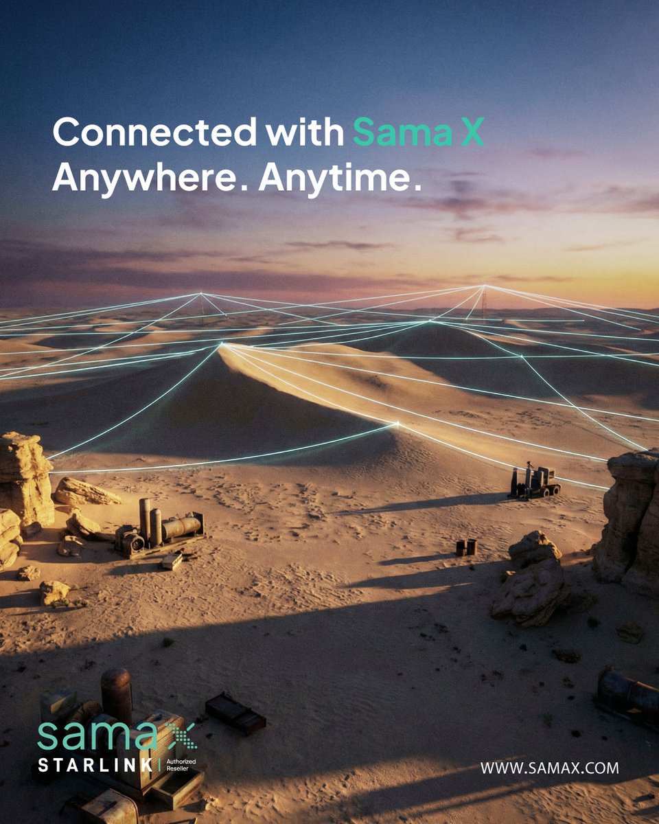 Reach_SamaX's tweet photo. Your business is ready. 
Your internet shouldn’t hold it back.
Upgrade your connection. Upgrade your growth with Sama x

#starlinkinternet
#businessconnectivity
#remoteinternet https://t.co/MSiLM5eL7x