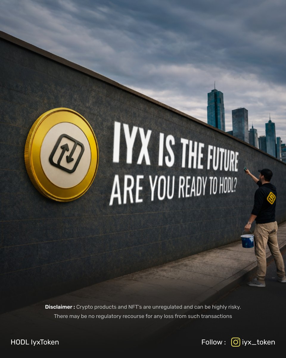 IYX_TOKEN's tweet photo. IYX = Future 💡
HODL strong.
#IYX #HODL #CryptoLife #crypto #cryptonews #wallpainter https://t.co/k3Fyz3nuKF