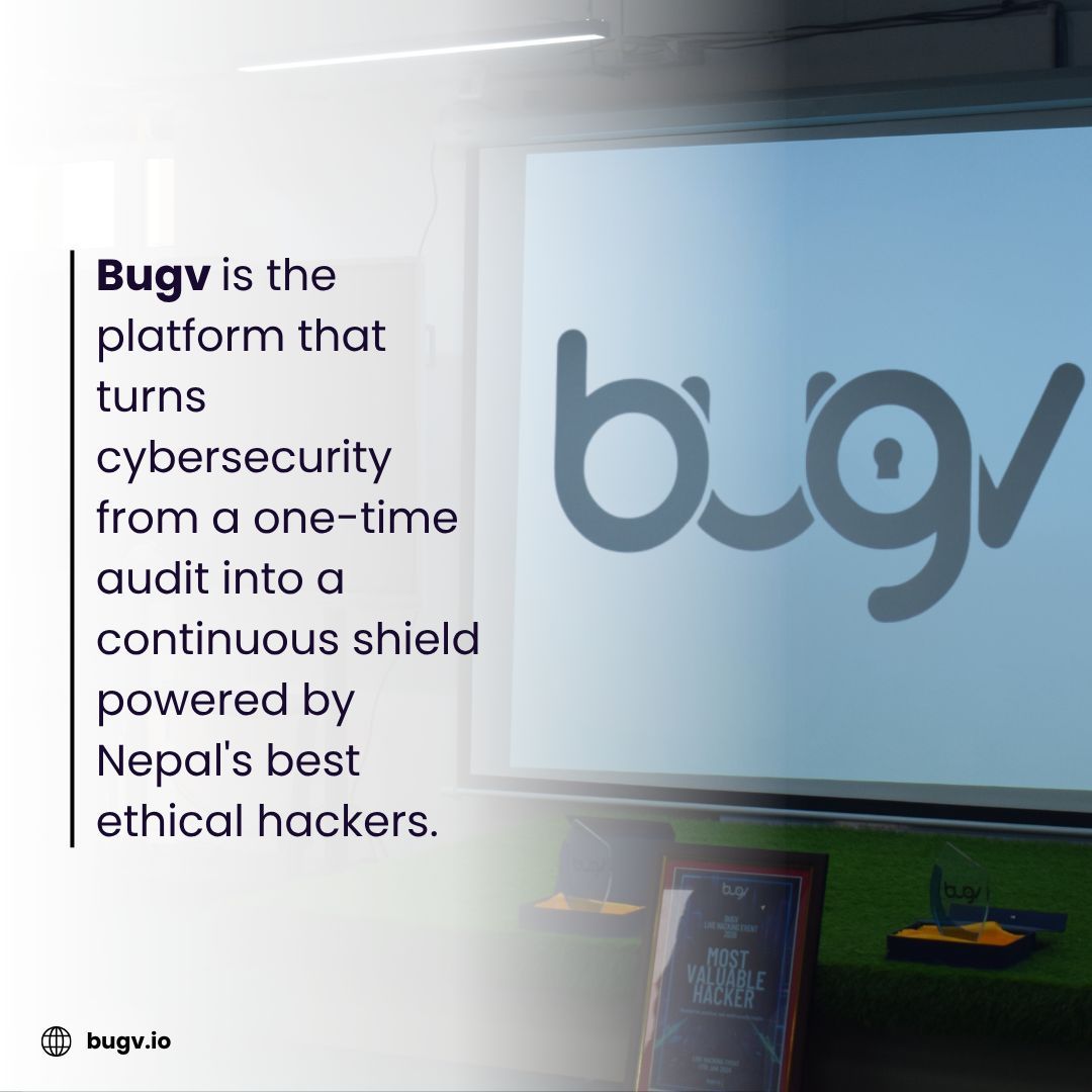 bugvsecurity's tweet photo. A one-time audit finds yesterday's vulnerabilities. Continuous security finds tomorrow's.

Bugv connects your business with Nepal's top ethical hackers.

Learn more at https://t.co/xaxtKkBaAr

#BugBounty #EthicalHacking #ContinuousSecurity #CyberSecurity #InfoSec https://t.co/0030UyM3tF
