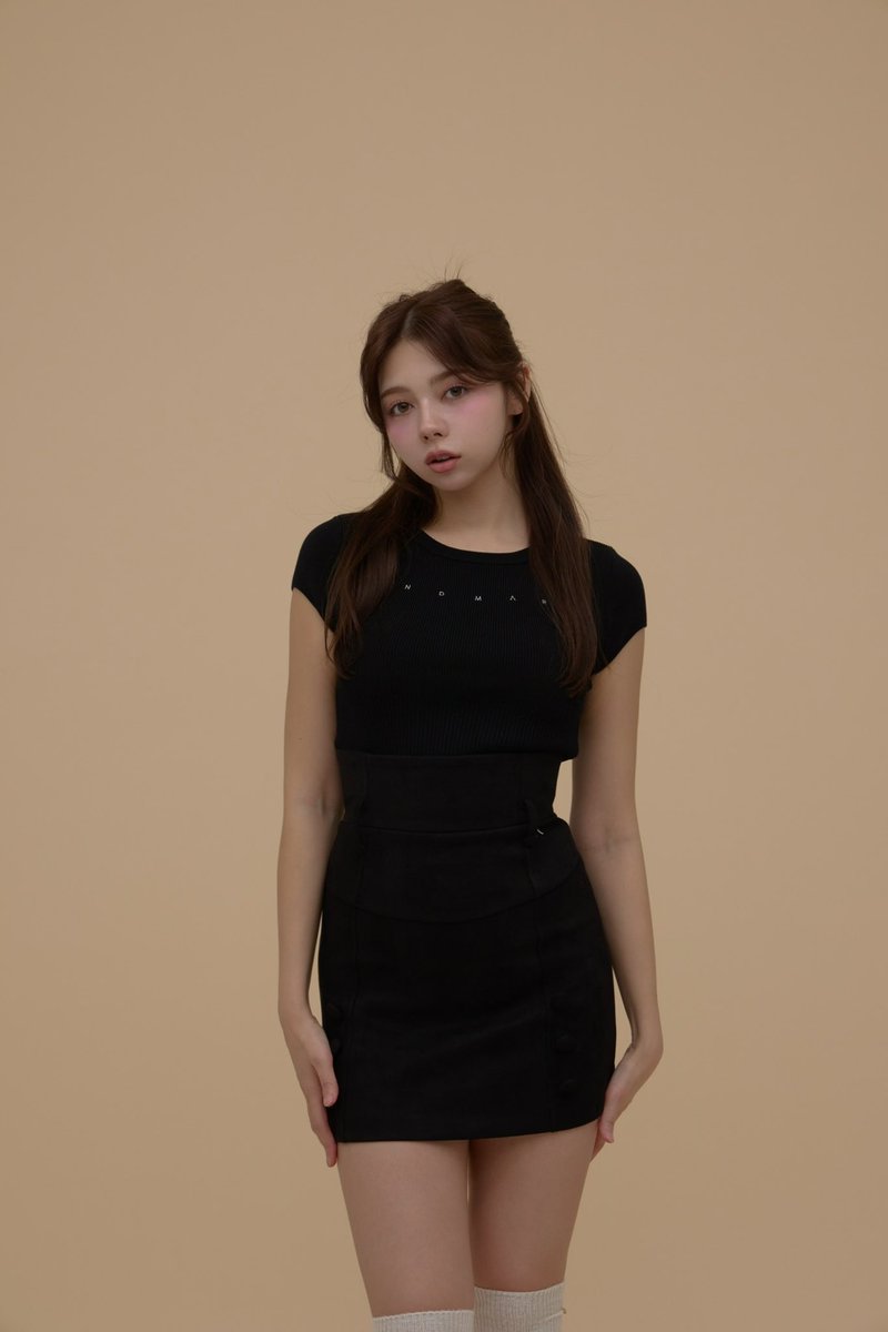 Mary logo silk tops color pink/black ¥9,900-tax in さらりとした