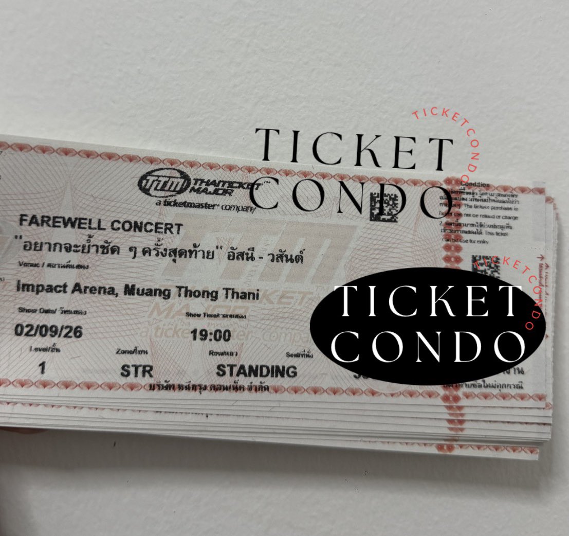 ⊹ 📮 บัตรว่างมีตามนี้ หมดคือหมด♡ 🐰 ✩°

📆 บัตรวันที่ 2 

• บัตรนั่งโซน 2000 (1) ใบ ❌

• บัตรนั่งโซน 3000 (1) ใบ 

• บัตรยืน ว่าง 6 ใบ 

💨 นัดรับ ตลาดเซฟวันโก วันนี้ 

 #FAREWELLCONCERTอัสนีวสันต์
 #อยากจะย้ำชัดๆครั้งสุดท้าย