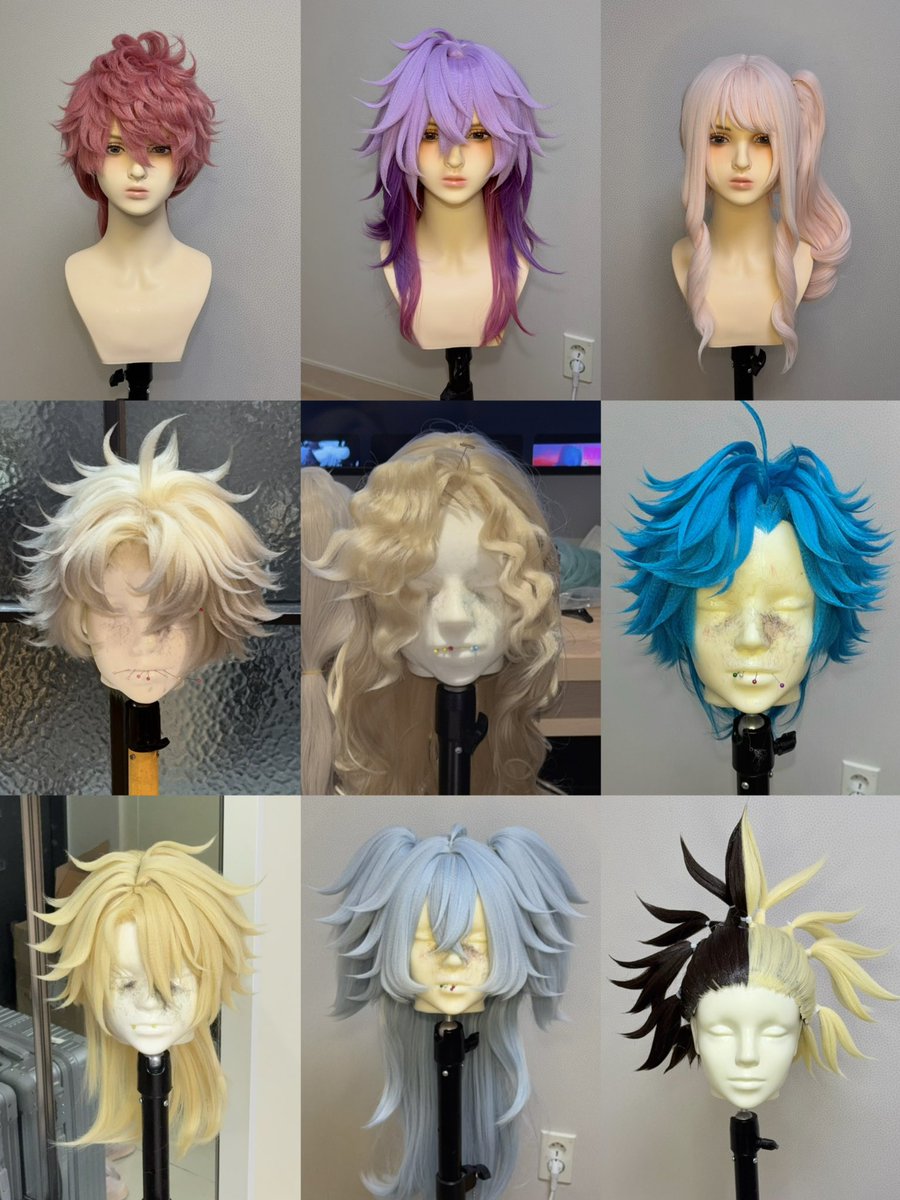 코스프레 메이크업, 가발세팅 T샵 tweet media