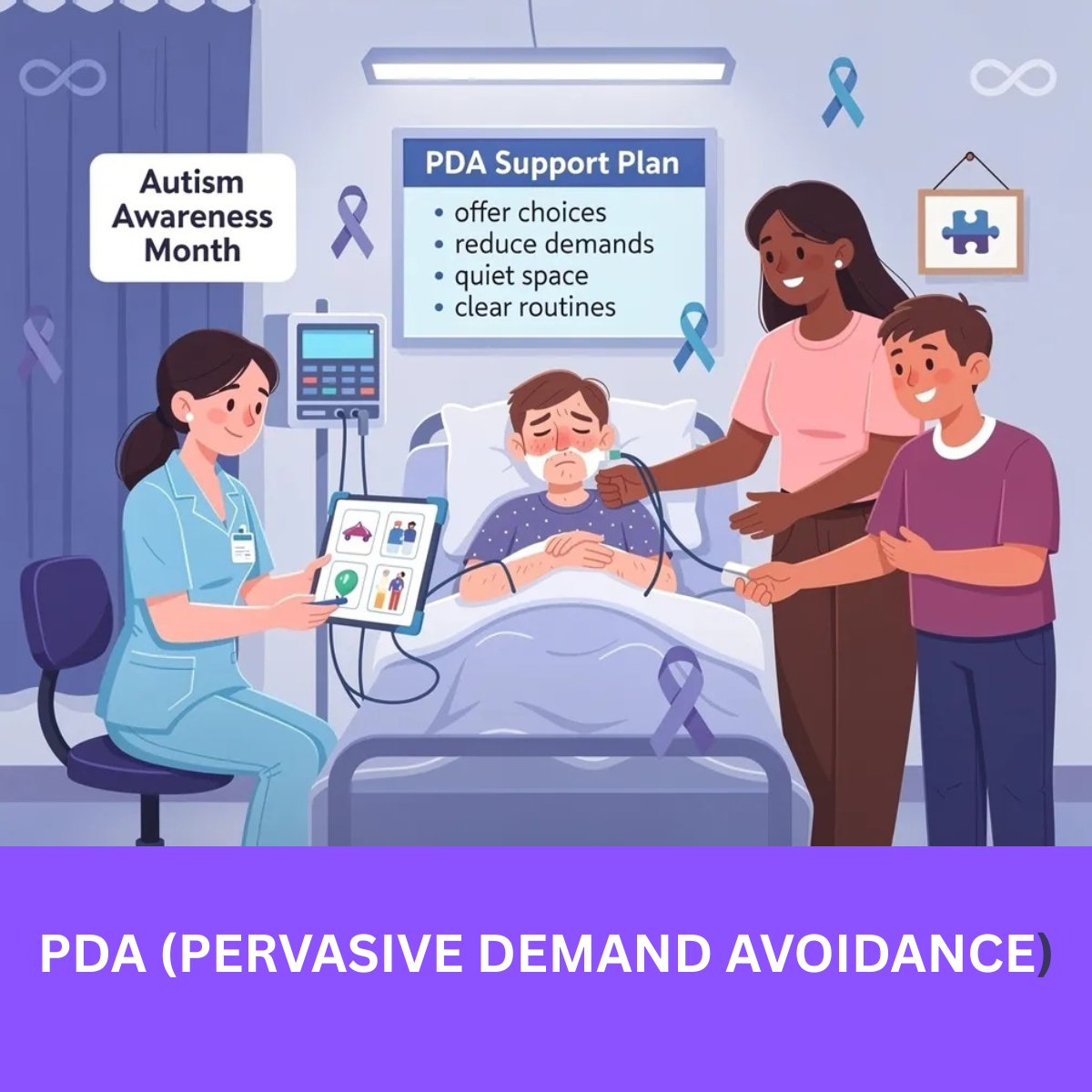 PDA sits under the autistic spectrum also known as Pathological Demand Avoidance or PervasiveDemand  It describes a particular way autism can present, especially around:   Avoidance of everyday demands   High need for control  Anxiety-driven resistance

#PDA #illness #autism