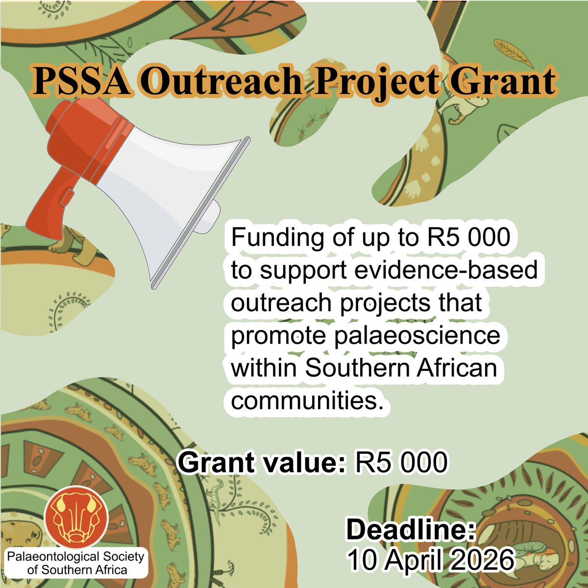 PalPSSA's tweet photo. Still thinking about applying? 👀
Whether you're working with schools, communities, or new audiences, this is your chance to turn ideas into impact 🦴🌍
Full details at the grant link in our Bio. Don’t wait - start your application today.
#PSSA #ScienceOutreach #Palaeoscience https://t.co/cyt3iaCwOR