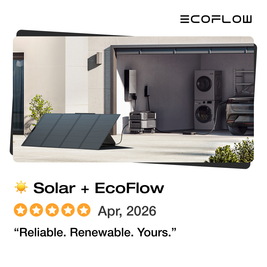 EcoFlowTech's tweet image. ⛽️ Rising gas prices got you down?

☀️ Go solar, take your power with you, and enjoy the ride.

#offgridcharging #solargenerator #evcharging #cleanenergy #gasprices