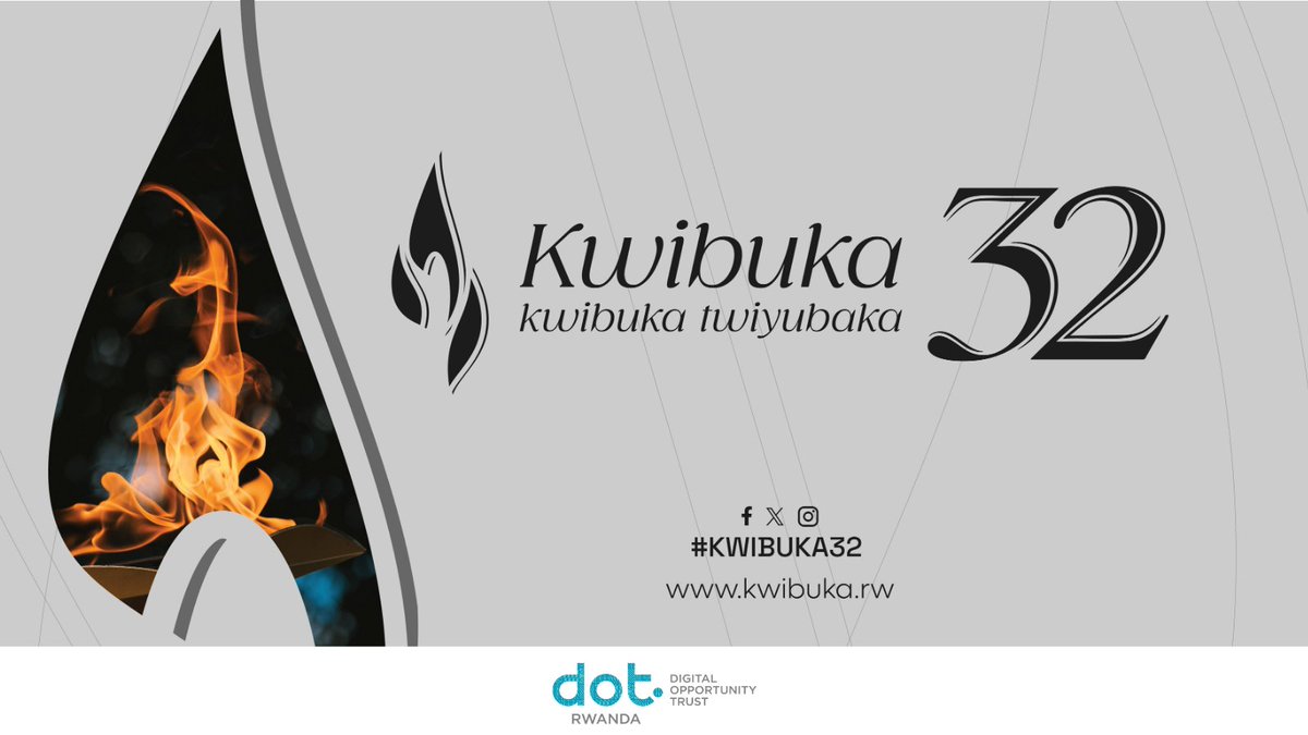 DOTRwanda's tweet photo. Kwibuka32 🕯️
As we remember, we commit to empowering a generation that upholds unity, resilience, and drives sustainable livelihoods in a future where genocide and its ideology have no place. #NeverAgain #Kwibuka32 #DOTYouth https://t.co/lMoM2vuNZu