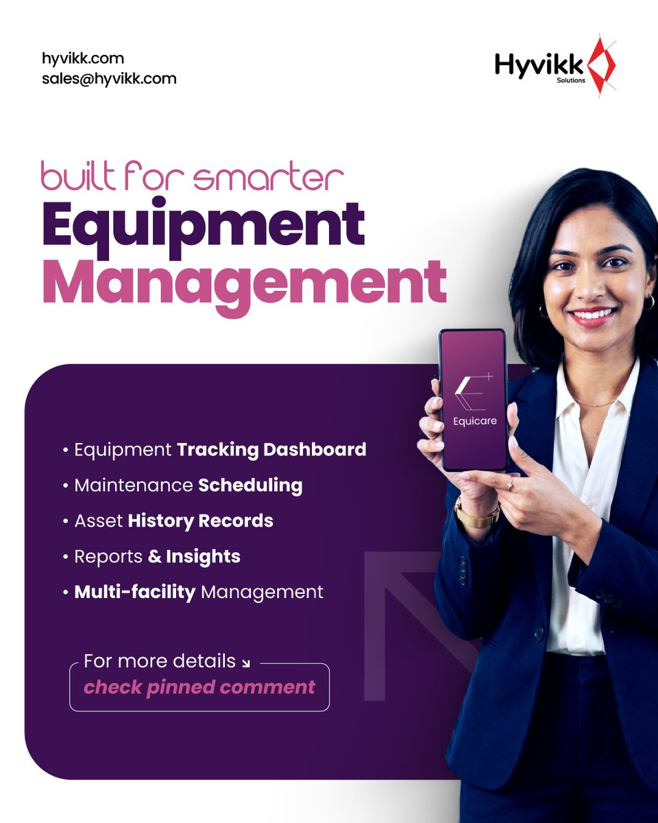 HyvikkS's tweet image. Stop worrying about missed maintenance dates. 🗓️
Get total control over your hospital assets with Equicare. 🩺✨ Swipe to see how we’re simplifying maintenance.

Full demo link pinned below! 👇

#AssetManagement #EquipmentMaintenance #Hospitals #Clinics #HealthcareProfessionals