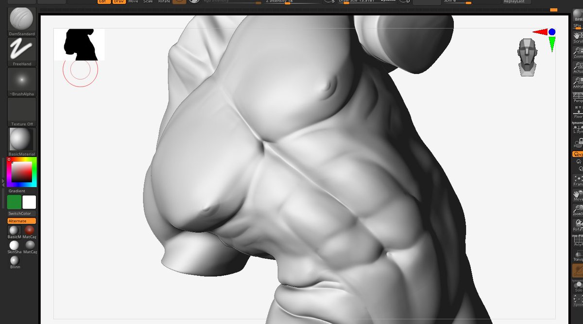 2025/2026. 

llevo unos meses utilizando Zbrush y es la mejor decision de mi vida (: antes solía modelar en blender pero nunca acababa los bustos. Al final le he dado otra oportunidad a este y lo he acabado 🙂✊🏻  #zbrush #blender