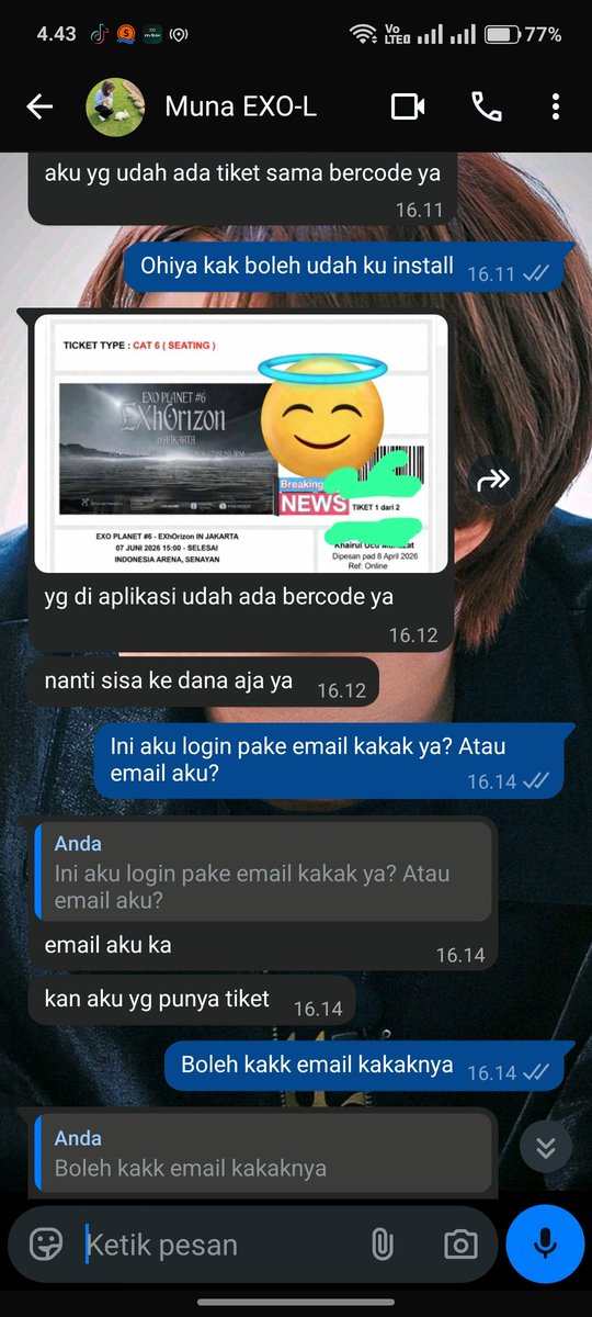 Hwangmini2's tweet photo. Sumpah aku kena tipu sama ini orang, awal dia ngajak bareng dapet cat 6, udah ku tf buat dp sampe mau ku cariin hotel buat sekamar berdua tiba² pas mau bikin hak kuasa dia bilang ga bisa dan malah minta tf full buat kasih barcode lewat aplikasi https://t.co/oOLW8taphz