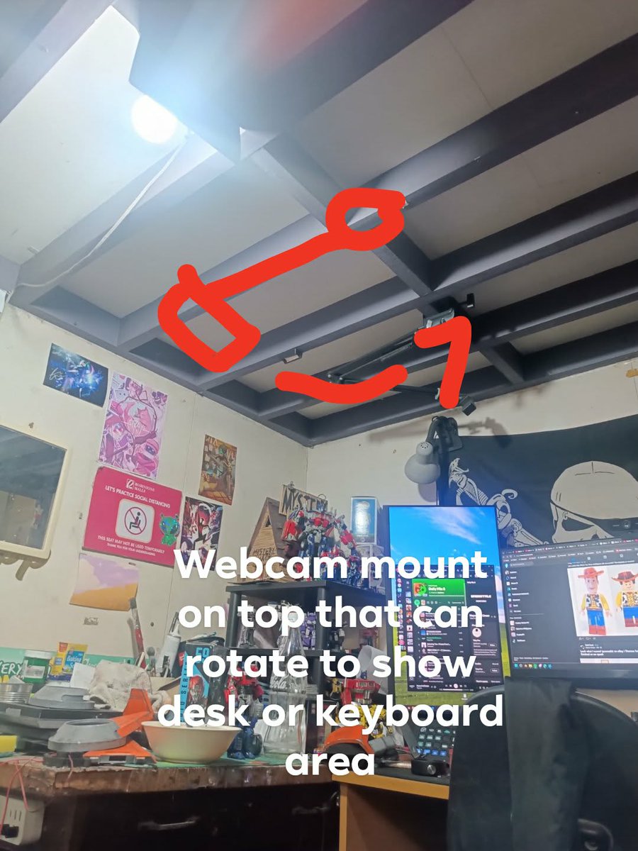 SeaMoon_exe's tweet image. Does anyone know what I can use as some rotation piece to make a custom webcam mount