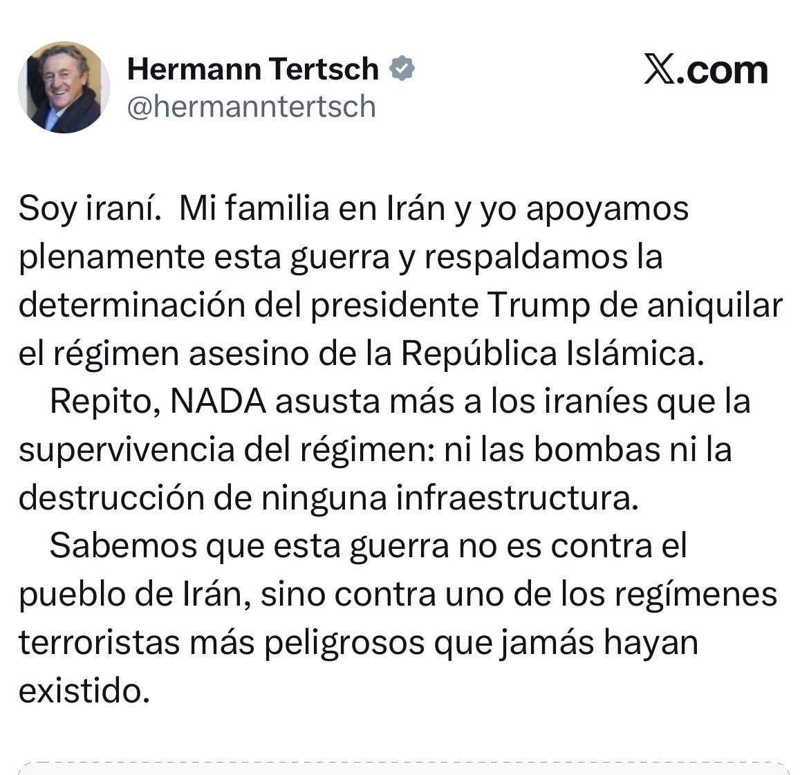 Hermann se ha olvidado cambiar de cuenta. Eso o va cocido.