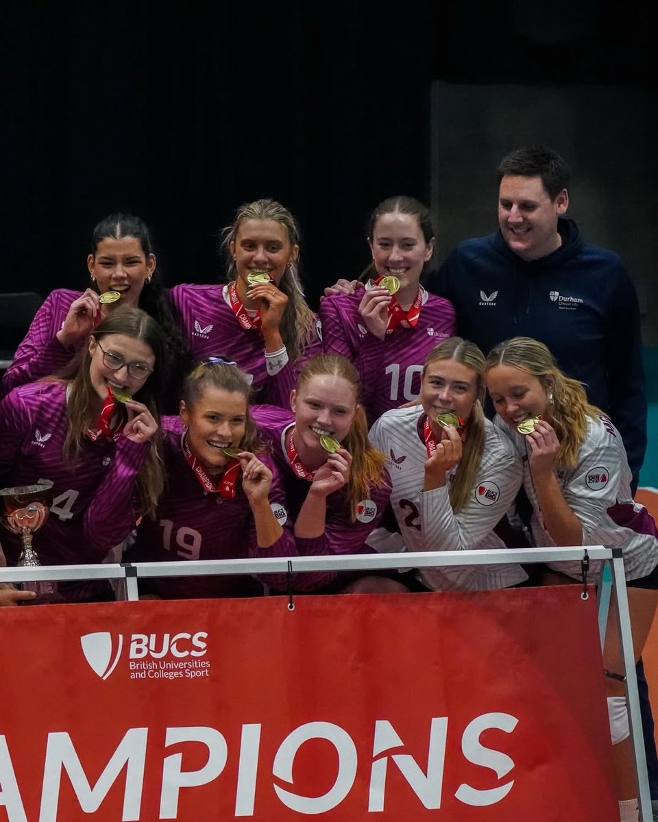 Rewinding two weeks to when Durham Volleyball reclaimed the national championship title. 🏆💜

#Durham #Uni #Bucs