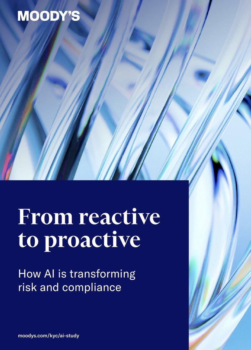 nafisalam's tweet image. From reactive to proactive: How #AI is transforming #risk &amp;amp; #compliance-@Moodys 

#Bigdata #Artificialintelligence #Automation #GenerativeAI #Fraud #KYC #Fintech #Finserv #Riskmanagement #Regulation #Regtech

@Damien_CABADI @bamitav @mikeflache @Corix_JC

moodys.com/web/en/us/kyc/…