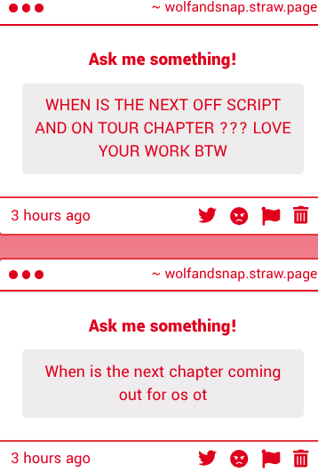wolfandsnap's tweet photo. Thanks! I really appreciate all of you taking the time to read and engage with the fic #OSOT #FOAH

Next chapter drops this Sunday. https://t.co/q4SILLBAMf