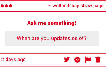 wolfandsnap's tweet photo. Thanks! I really appreciate all of you taking the time to read and engage with the fic #OSOT #FOAH

Next chapter drops this Sunday. https://t.co/q4SILLBAMf