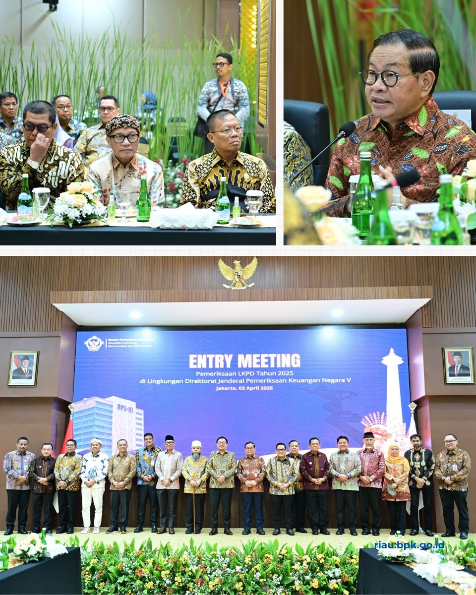 Halo BPKawan... 

BPK melalui Direktorat Jenderal Pemeriksaan Keuangan Negara (DJPKN) V menyelenggarakan Entry Meeting Pemeriksaan Laporan Keuangan Pemerintah Daerah (LKPD) TA 2025. 

Baca selengkapnya:riau.bpk.go.id/perkuat-akunta…