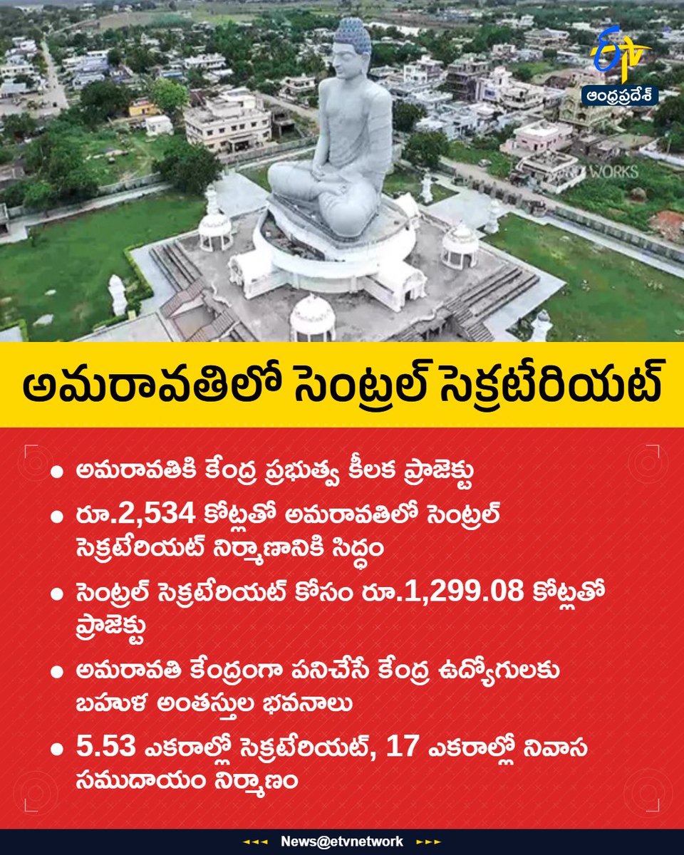etvandhraprades's tweet image. #CentralSecretariat
#Amaravati
#Keyproject
#CentralGovernmentProject
#Centralemployees
#Etvapbreaking