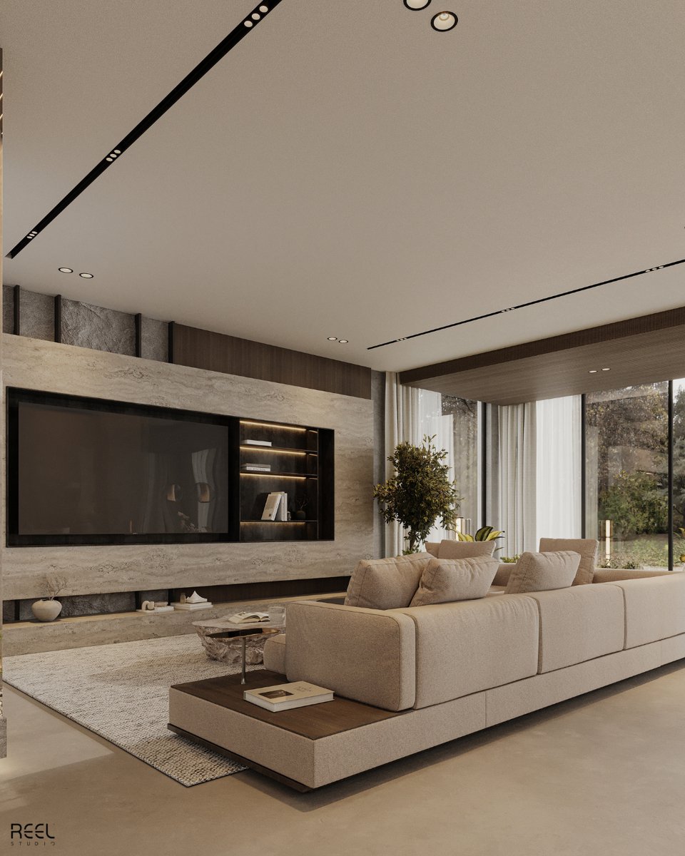 ReelStudioDes's tweet photo. REEL STUDIO presents a warm contemporary living concept.

Natural stone, warm wood, and soft earthy tones come together to create a calm and balanced space.

Discover more design concepts with REEL STUDIO. https://t.co/Yi6n9AOzb5