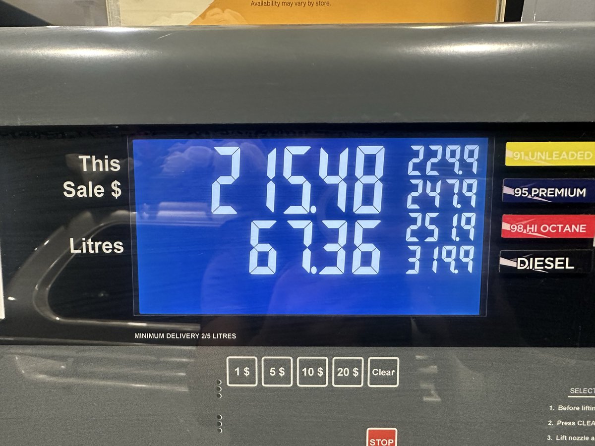 bushmanstevo's tweet photo. OUCH!!! $215 for one tank of fuel. $3.20 a litre in #SouthAustralia. No smashed avocado on toast for me #WelcomeTo2026 @David_Speers @InsidersABC @AlanKohler @RBAInfo  @PaulineHansonOz @AlboMP https://t.co/PvTYpTmNyC