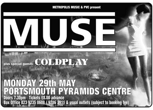 PoetsProphecy's tweet photo. Coldplay was once a support act to Muse!!! 💥💥💥 https://t.co/8n8lhqyJl1