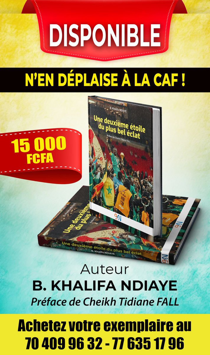 falpap's tweet photo. Dommage ! Je vais rater cette cérémonie ! Un Bon bouquin pour l’Histoire #Can2025 #Senegal @GaindeYi #Kebetu https://t.co/F1rjTy3bJv