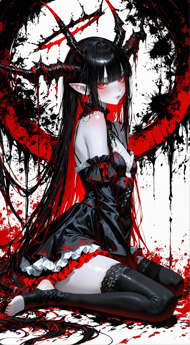 gohant_to's tweet photo. 禍々しい角と赤黒のコントラスト
背景の血みたいな赤と異形の角の圧を前面に出した一枚

#AIイラスト #AIart #悪魔娘
 https://t.co/EAUMlFYsHA https://t.co/TcU0YTSgkI