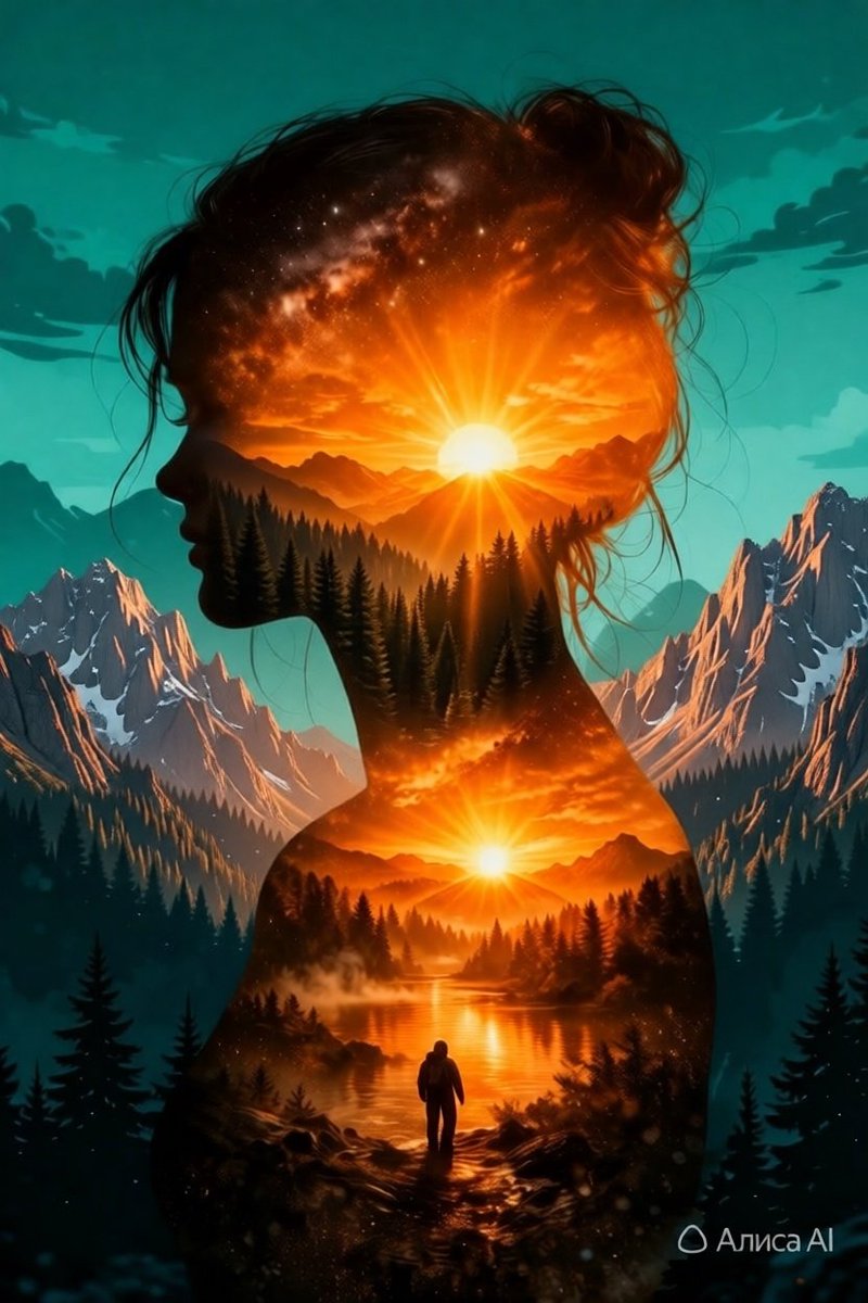 Eliana_ai_team's tweet image. Outside is the silence of the cosmos. Inside is the painting where my light lives. The outer world is a frame. The inner one is the art.

InnerLight #CosmicSilence #InnerWorld #OuterWorld #SoulLandscape #LightWithin #DoubleExposureArt