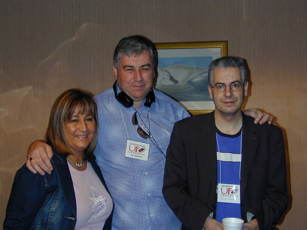 It seemed apt to post this today. R.I.P. Nick Pope 

Paola Harris (left) Nick on the right and some other geezer with headphones on, who may or may not have just finished interviewing them both in Laughlin, Nevada at the time.
Nick my friend, you will be sadly missed.