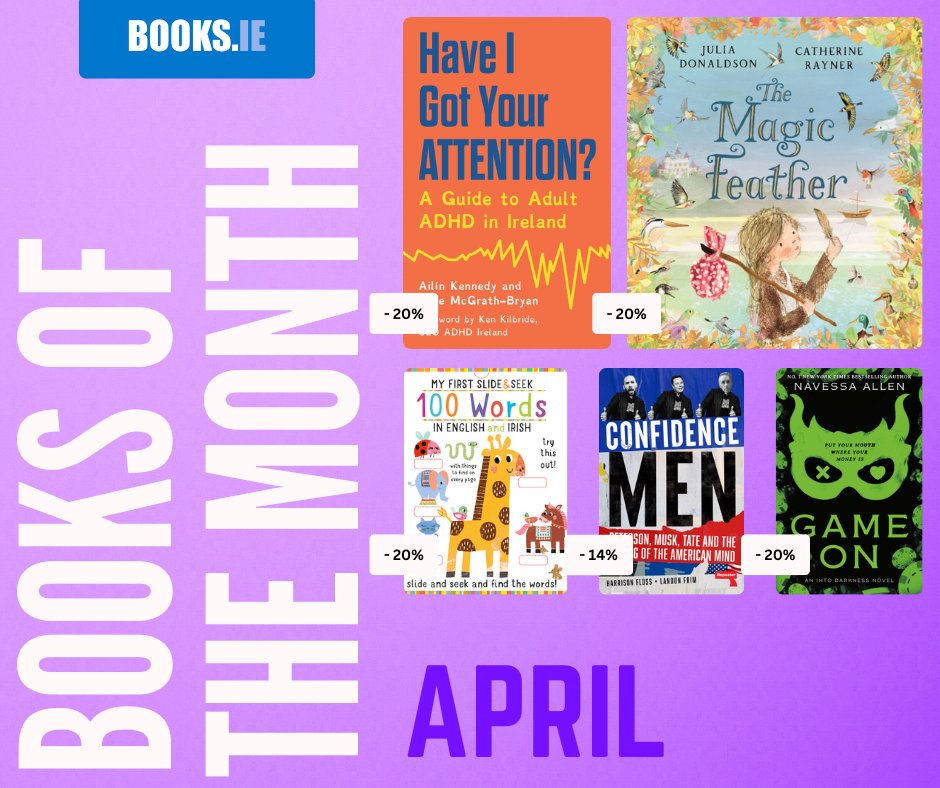 books_ie's tweet photo. Check out our handpicked Books of the Month for April! These are a recommended read, and they are all currently discounted for the month.
SHOP NOW ➡️ https://t.co/zRBErntuTq
#BooksOfTheMonth #RecommendedReads https://t.co/5gnlKUoQTo