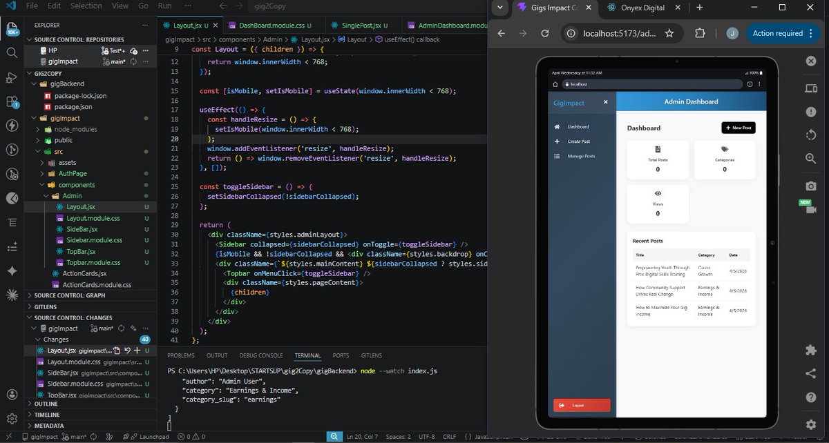 jtekh134's tweet image. I love tech and I'm happy to be doing what I like. 

The admin blog dashboard development is in progress... all data will be fetched from the backend for quick summary. #websites #tech #blogsoft #Blogs