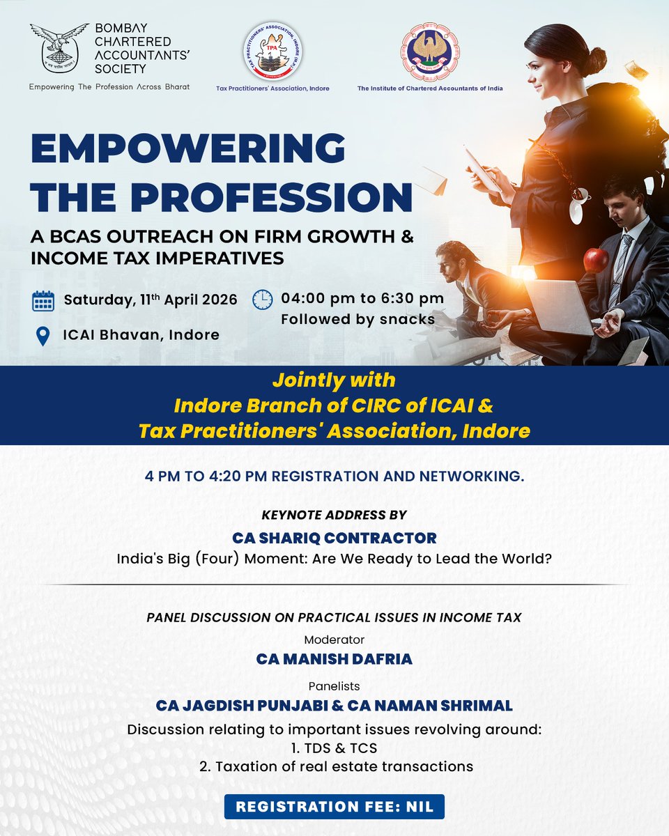 Bombay Chartered Accountants' Society(BCAS) tweet media