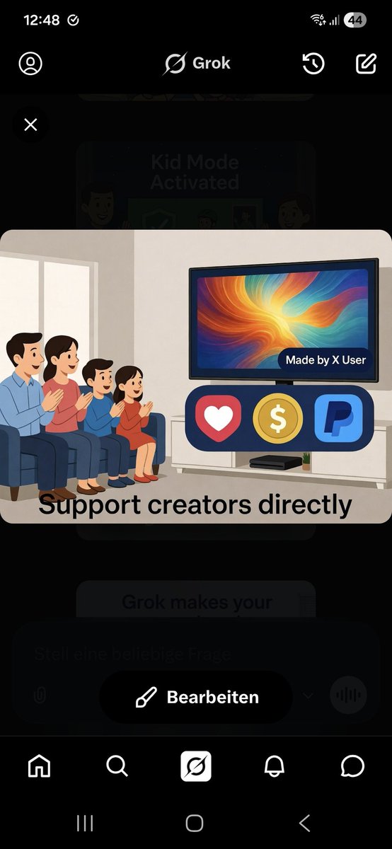 9zHOoyWhrvSGFxA's tweet image. 2/2 

Watch user-created films &amp;amp; pay creators directly.  
Grok generates songs &amp;amp; soundtracks on demand.

X becomes your personal Netflix + Spotify + Hollywood – all in one Everything App! 🚀

Who’s ready? #XTV #Grok #EverythingApp