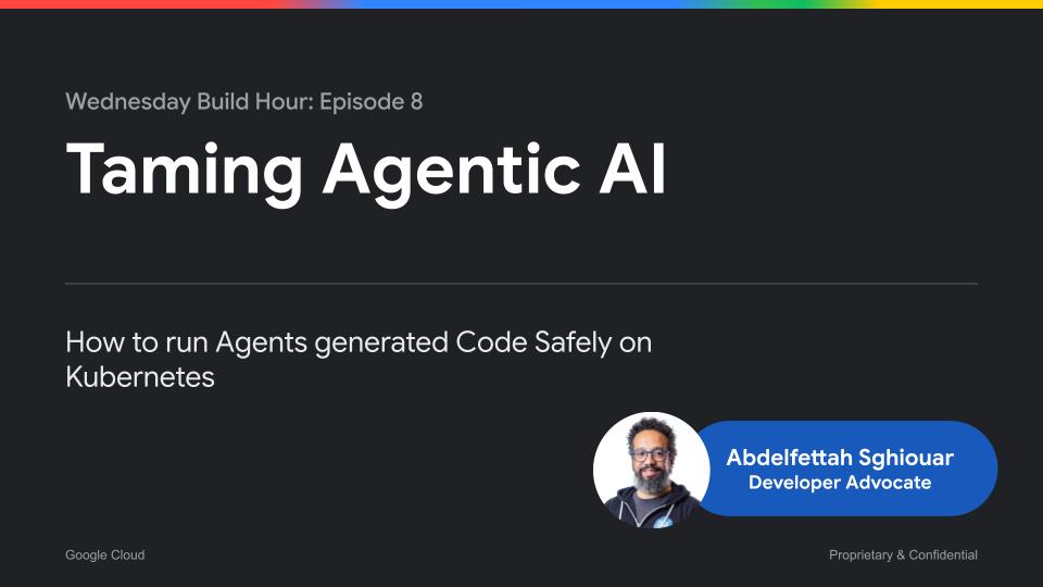 boredabdel's tweet photo. We are going live in 5 minutes to talk #GKE #AgentsSandbox and #AgenticAI

Join us 👇
https://t.co/wrS2JxYkk6 https://t.co/OtqKLrgxwF