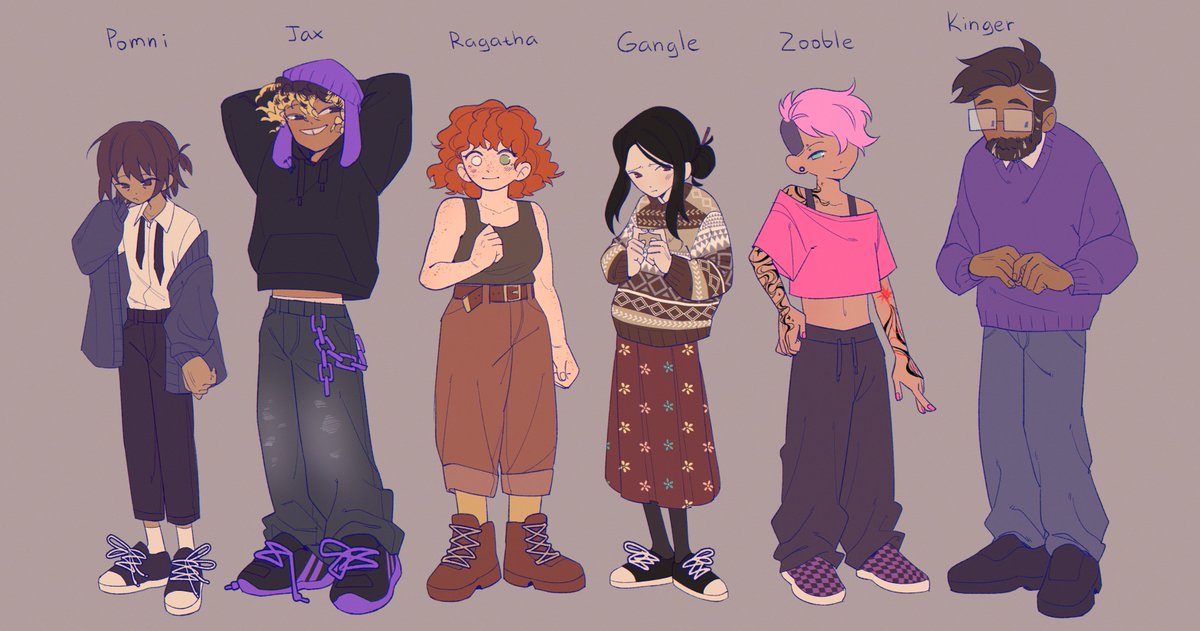 anxboyy's tweet image. i don't think i posted my human #tadc designs here so,,